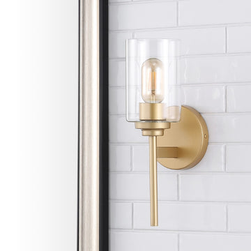 Juno Farmhouse Industrial Iron Cylinder LED Sconce - JONATHAN Y